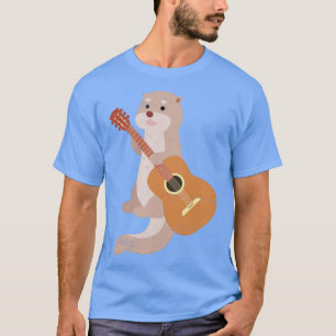 Animal Music Älskare Guitarist Otter T Shirt