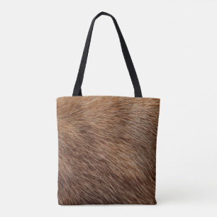 Animal Päls Tote Bag Tygkasse