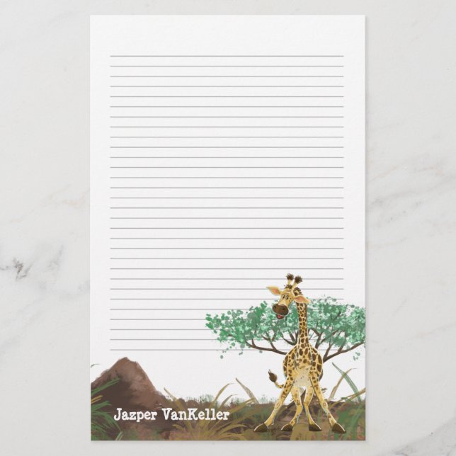 Animal Parad Giraffe Brevpapper (Framsida)