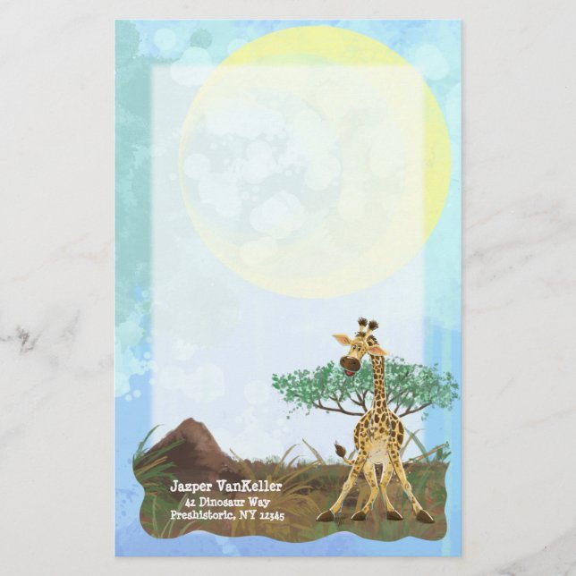 Animal Parad Giraffe Brevpapper (Framsida)