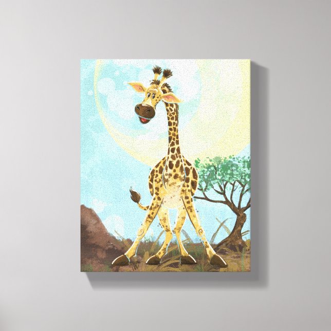 Animal Parad Giraffe Canvastryck (Framsida)