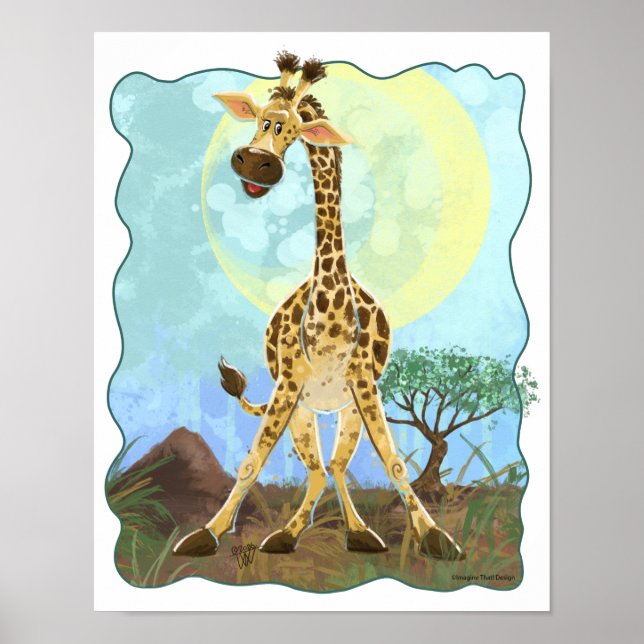 Animal Parad Giraffe Poster (Framsidan)
