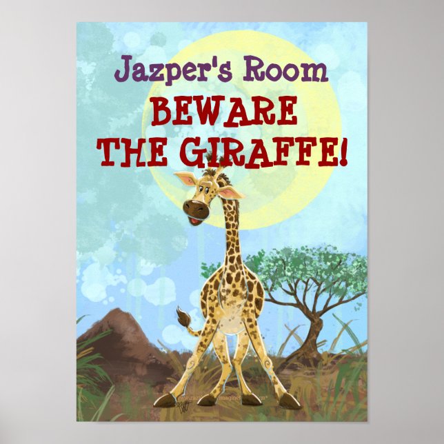Animal Parad Giraffe Poster (Framsidan)