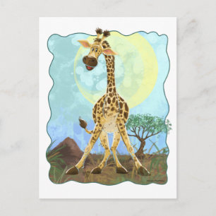 Animal Parad Giraffe Vykort