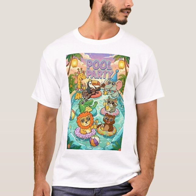 Animal Pool Party T Shirt (Framsida)