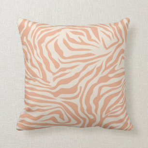 Animal Print Beige Zebra ränder Kudde