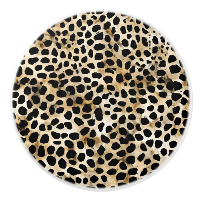 Animal Print - Ceramic Knob Knopp (Framsidan)