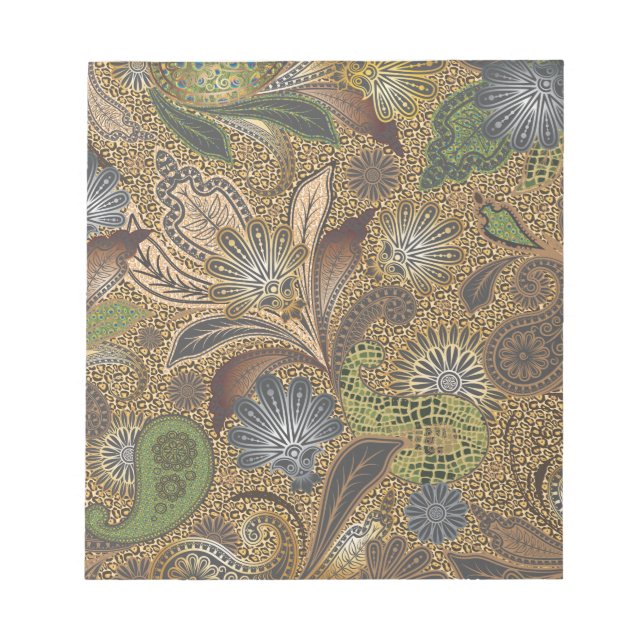 Animal Print Paisley Mönster Anteckningsblock (Framsida)