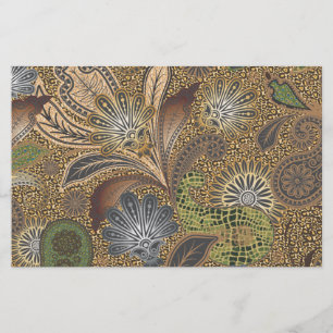 Animal Print Paisley Mönster Brevpapper