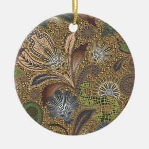 Animal Print Paisley Mönster Julgransprydnad Keramik