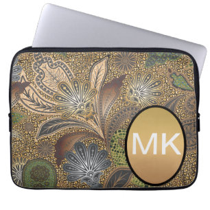 Animal Print Paisley Mönster Laptop Sleeve