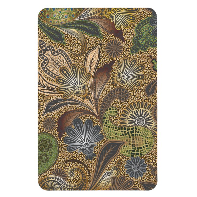Animal Print Paisley Mönster Magnet (Vertikal)