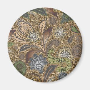 Animal Print Paisley Mönster Magnet