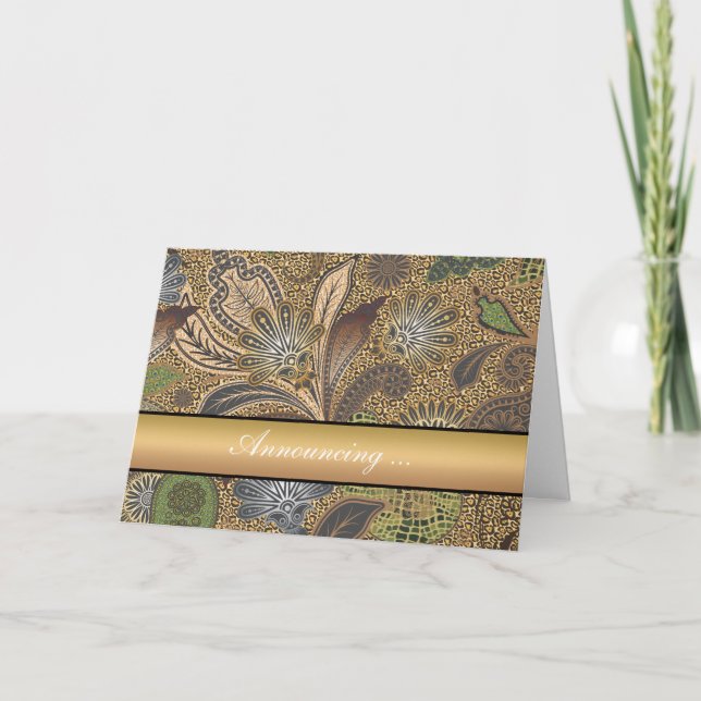 Animal Print Paisley Mönster Meddelande (Framsida)