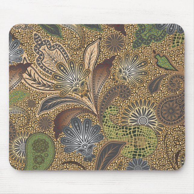 Animal Print Paisley Mönster Musmatta (Framsidan)
