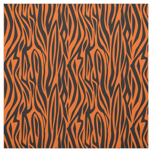 animal print tiger stripes wild orange tyg (Provkarta)
