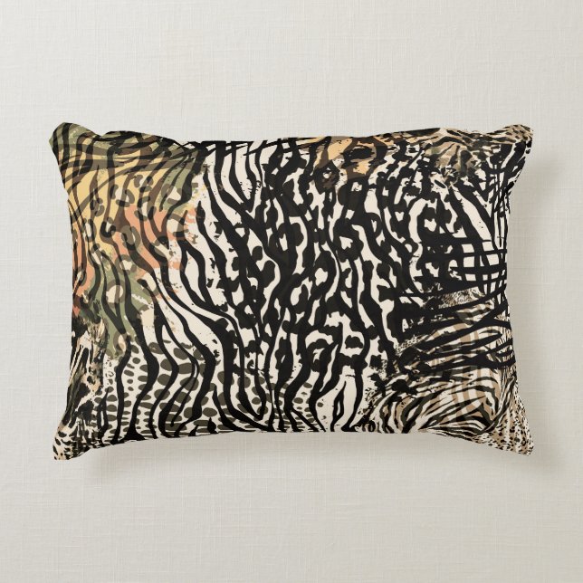Animal print zebra modern Luxury Prydnadskudde (Framsidan)