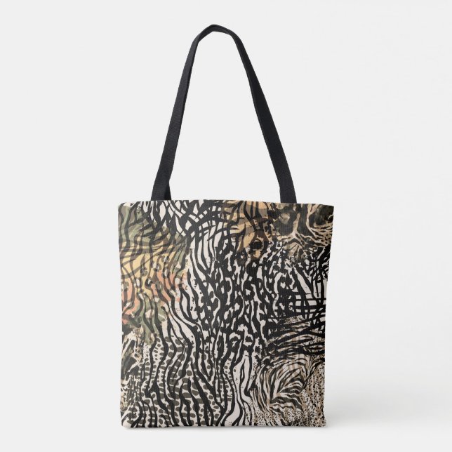 Animal print zebra modern Luxury Tygkasse (Baksida)