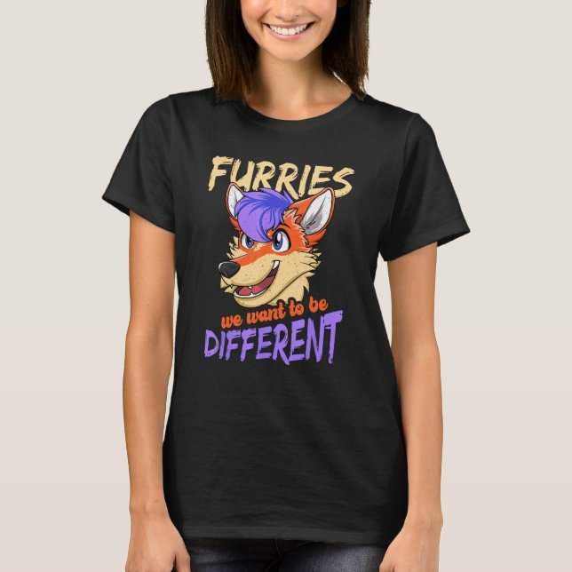 Animal Proud Furry Different Furry Tail Furry Pers T Shirt (Framsida)
