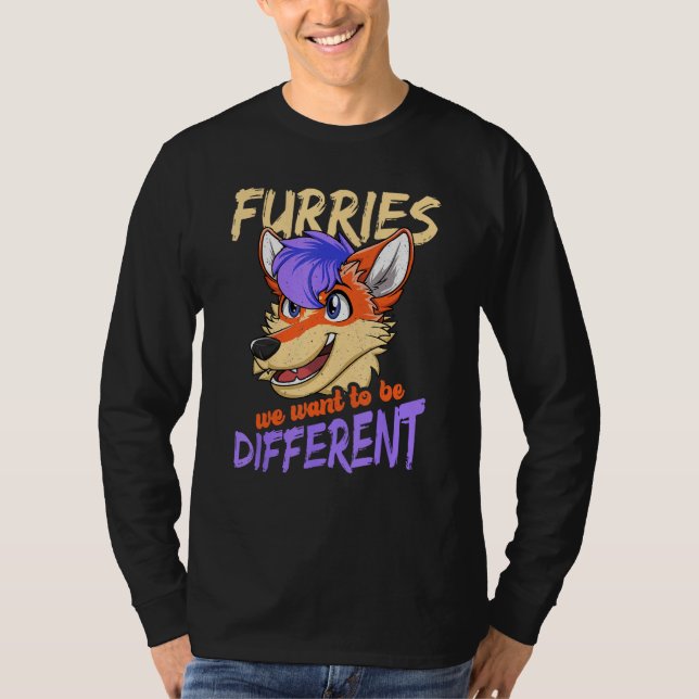 Animal Proud Furry Different Furry Tail Furry Pers T Shirt (Framsida)