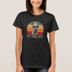 Animal Pun Llama 'No Probllama' Llama T Shirt