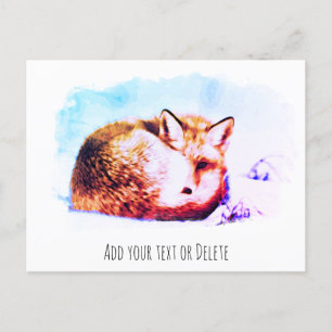 *~ Animal Red Fox Ap18 Abstrakt Wildlife Bold Vykort
