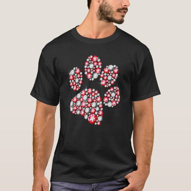 Animal Rescue Shirt Dog Paw Print Heart For Valent T Shirt (Framsida)