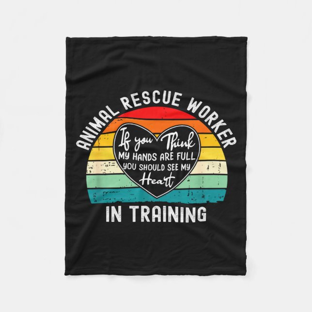 Animal Rescue Worker In Training Appreciation  Fleecefilt (Framsidan)