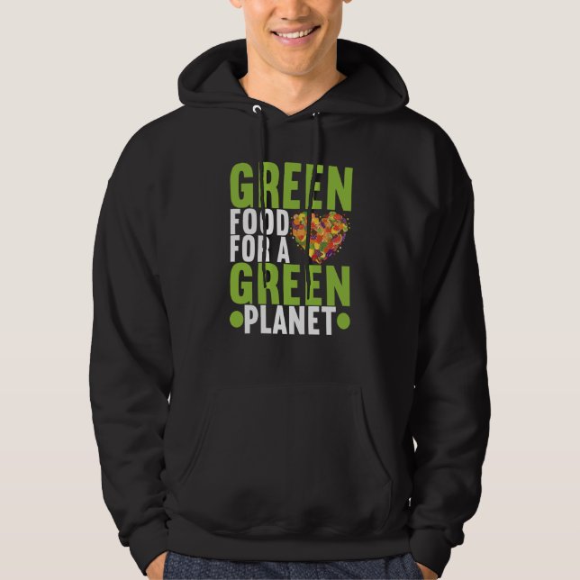 Animal Rights Vegan Vegetarian  4 Hoodie (Framsida)