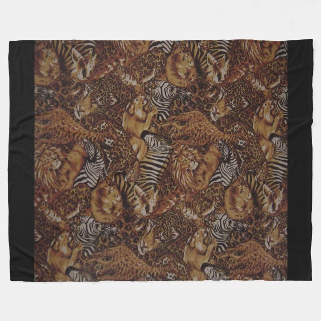 ANIMAL SAFARI JUNGLE FLEECEFILT (Framsidan (Horisontell))
