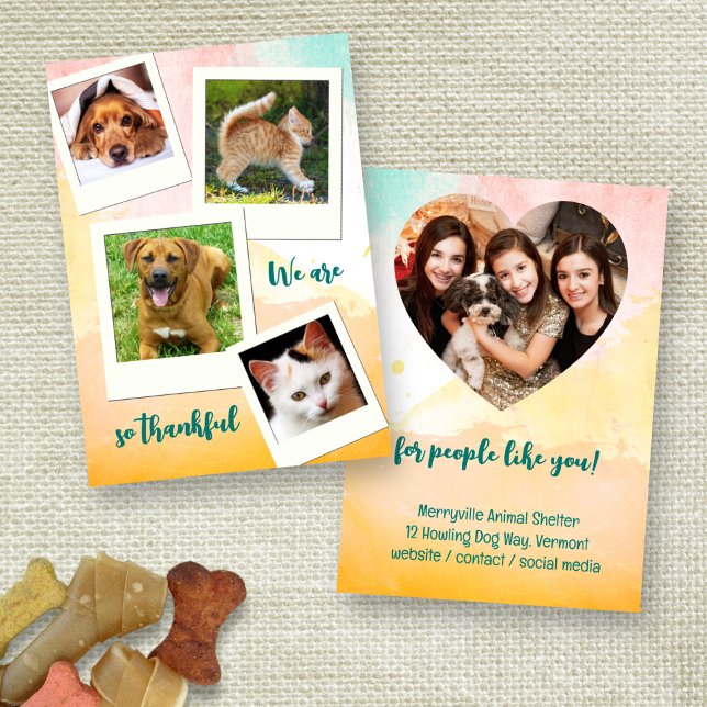 Animal Shelter Adoption Thank You Photo Card Inbjudningar (Skapare uppladdad)