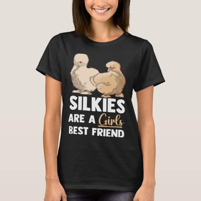 Animal Silkie Chicken Mamma Silky Chicken Farmer T Shirt (Framsida)