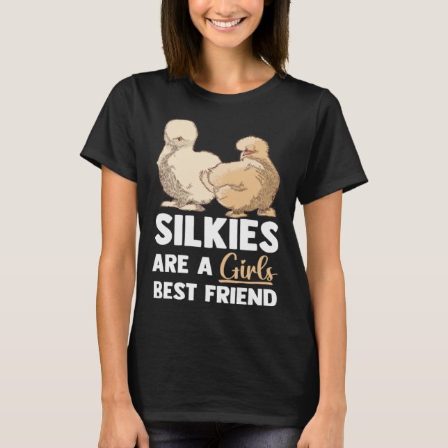Animal Silkie Chicken Mom Silky Chicken Farmer T Shirt (Framsida)