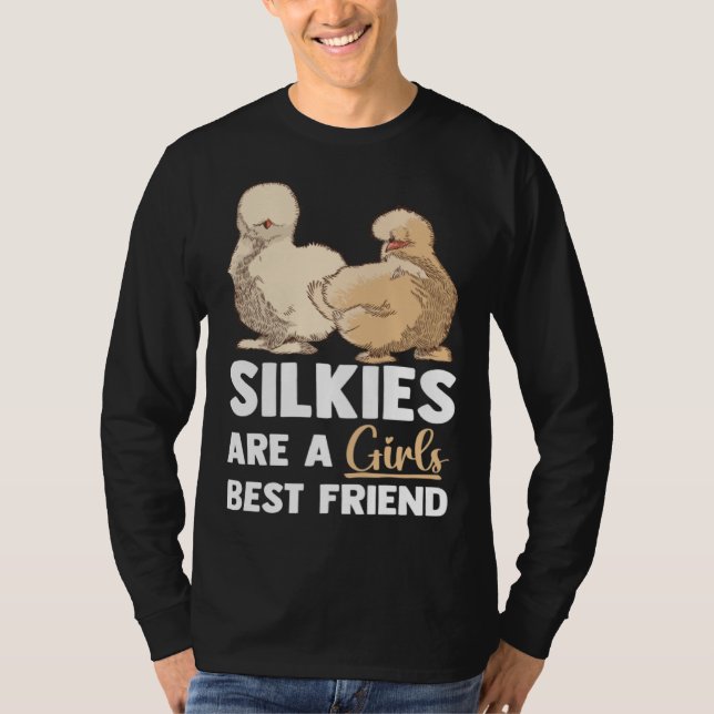 Animal Silkie Chicken Mom Silky Chicken Farmer T Shirt (Framsida)