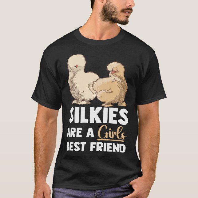 Animal Silkie Chicken Mom Silky Chicken Farmer T Shirt (Framsida)