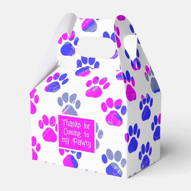 Animal Tass Silhouette Blue Rosa Pawty Papper Presentaskar (Framsidan Sidan)