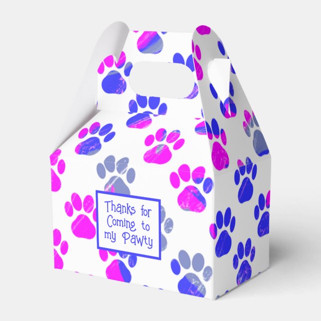 Animal Tass Silhouette Blue Rosa Pawty Papper Presentaskar (Framsidan Sidan)