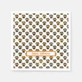 Animal Tass Silhouette Halloween Pawty White Pappersservett