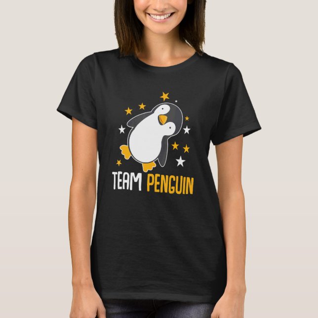 Animal     Team Penguin Kids T Shirt (Framsida)