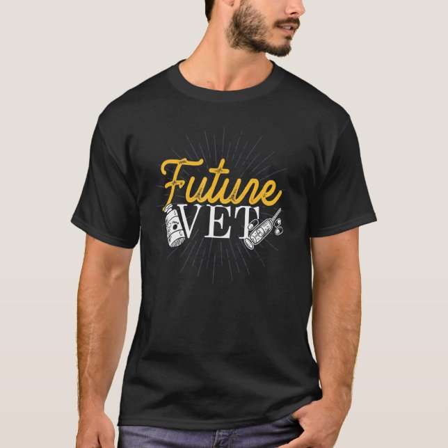 Animal Vet Tech Veterinary Assistant Future Vet T Shirt (Framsida)