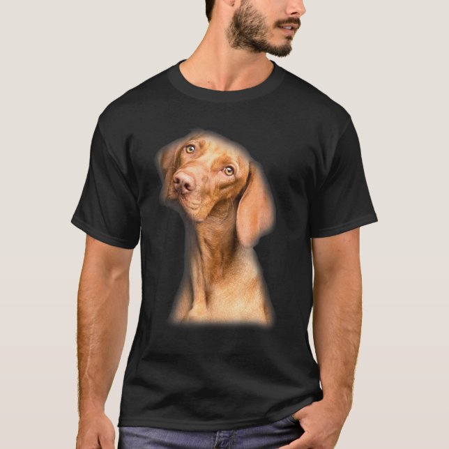 Animal Vizsla Ansikte Hund T Shirt (Framsida)