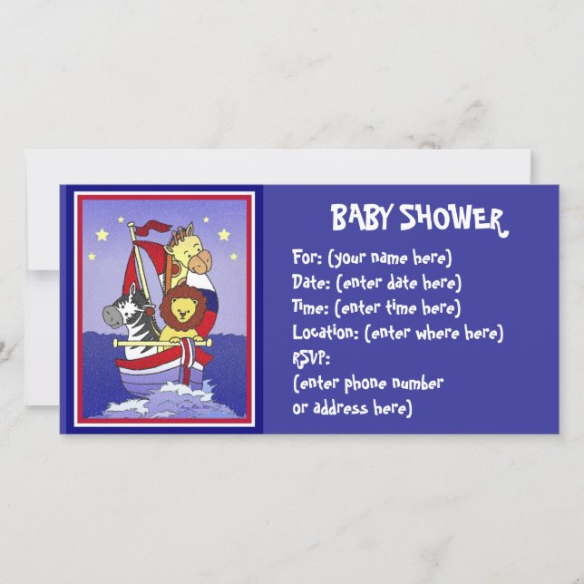 Animal Voyage Americana Baby Shower (Framsida)