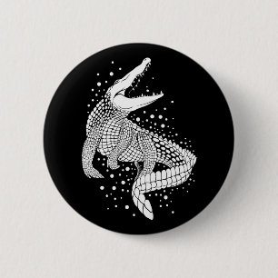 Animal White Silhouette - Crokodile Knapp