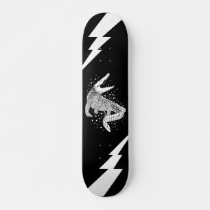 Animal White Silhouette - Crokodile Mini Skateboard Bräda 18,5 Cm