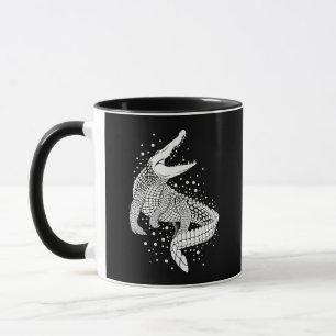 Animal White Silhouette - Crokodile Mugg
