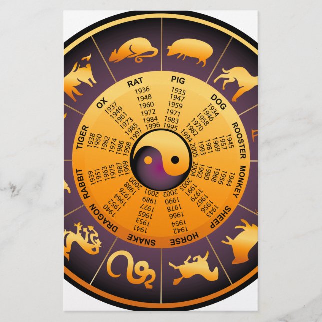 Animal Yin Yang Brevpapper (Framsida)