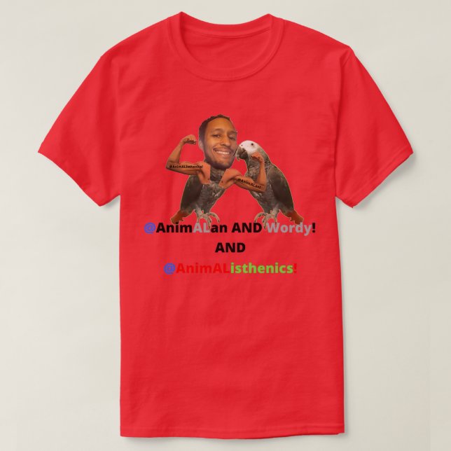 AnimALan OCH WORDY OCH AnimAListhenics T Shirt (Design framsida)