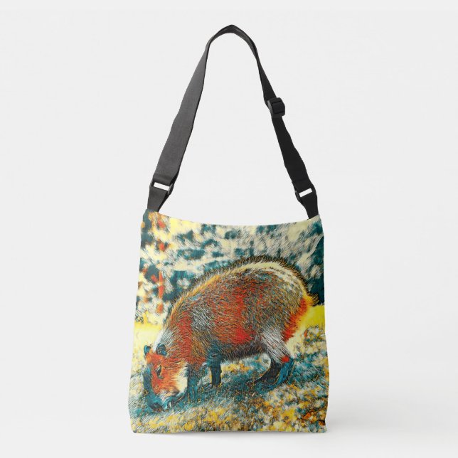 AnimalArt_Capybara_001 Axelväska (Framsida)