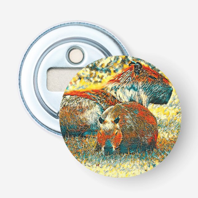 AnimalArt_Capybara_004 Flasköppnare (Framsidan)