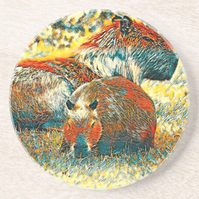AnimalArt_Capybara_004 Underlägg (Framsidan)